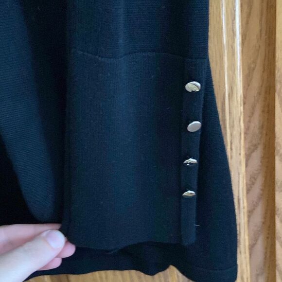 Spicy Sandra Black Knitted Lond Sleeve Open Front Cardigan new without tag - Picture 3 of 5